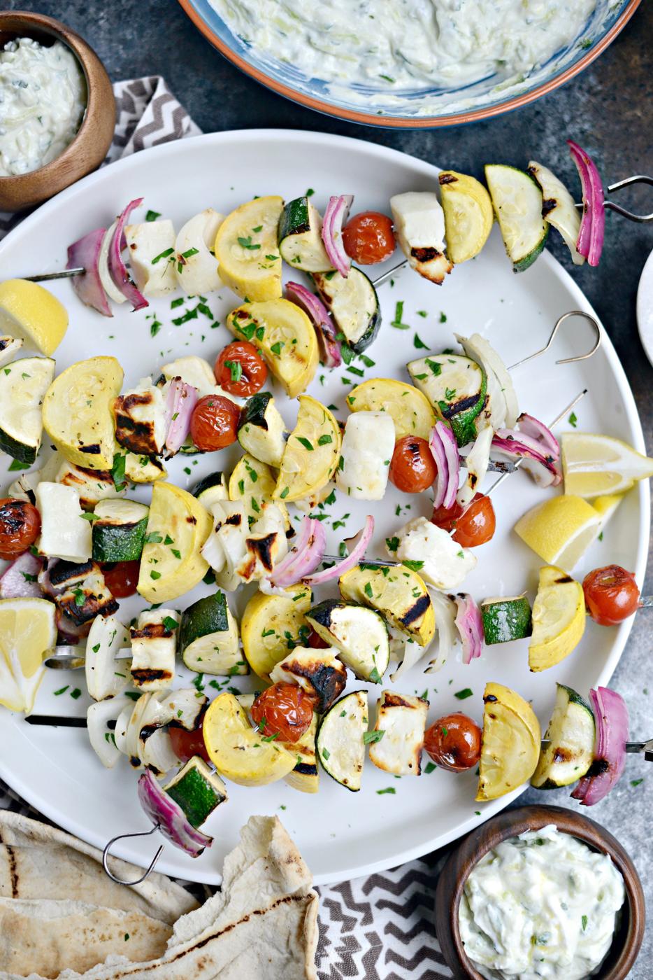 Skewers: Grilled Halloumi Vegetable