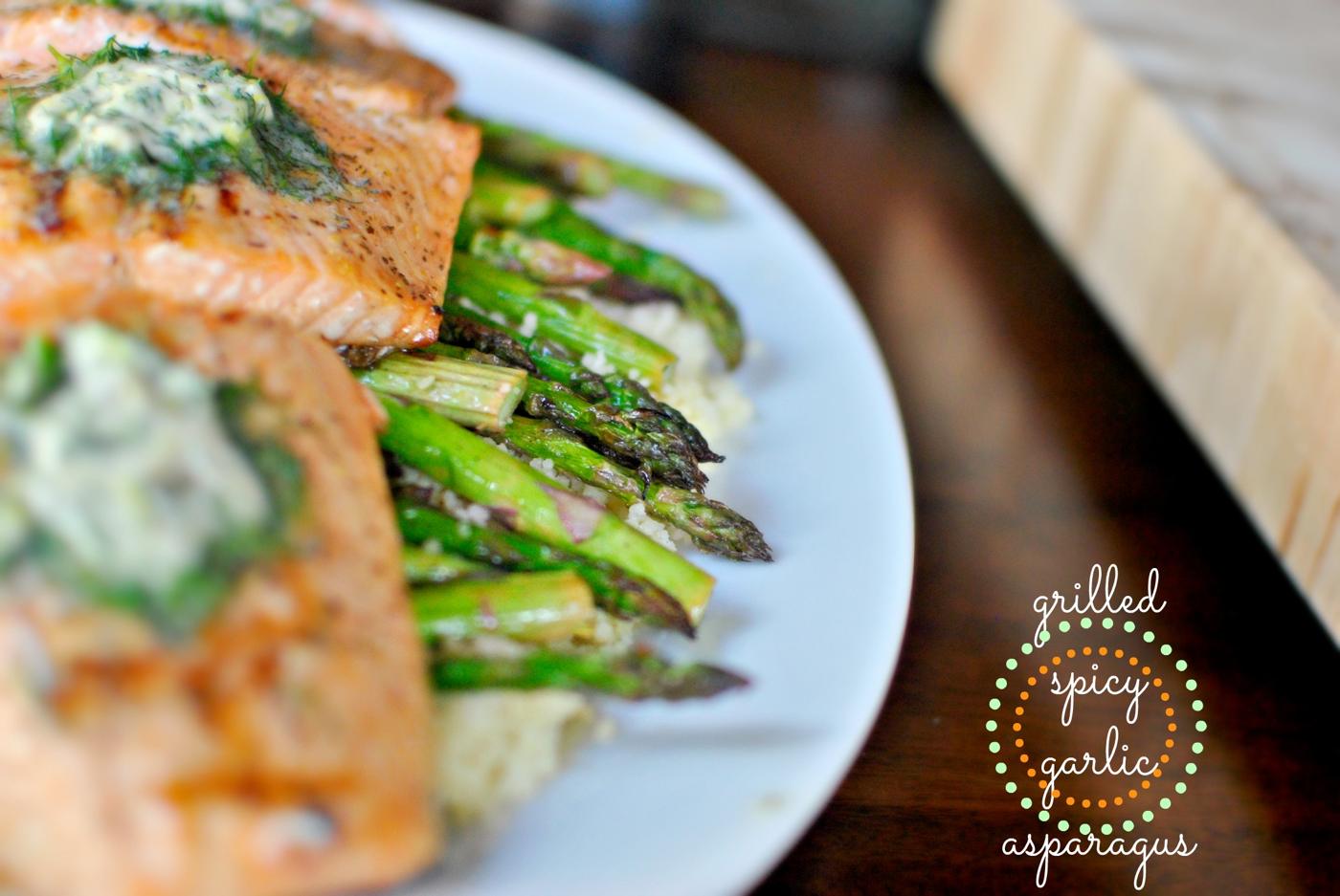 Home Kitchen Grilled Spicy Garlic Asparagus