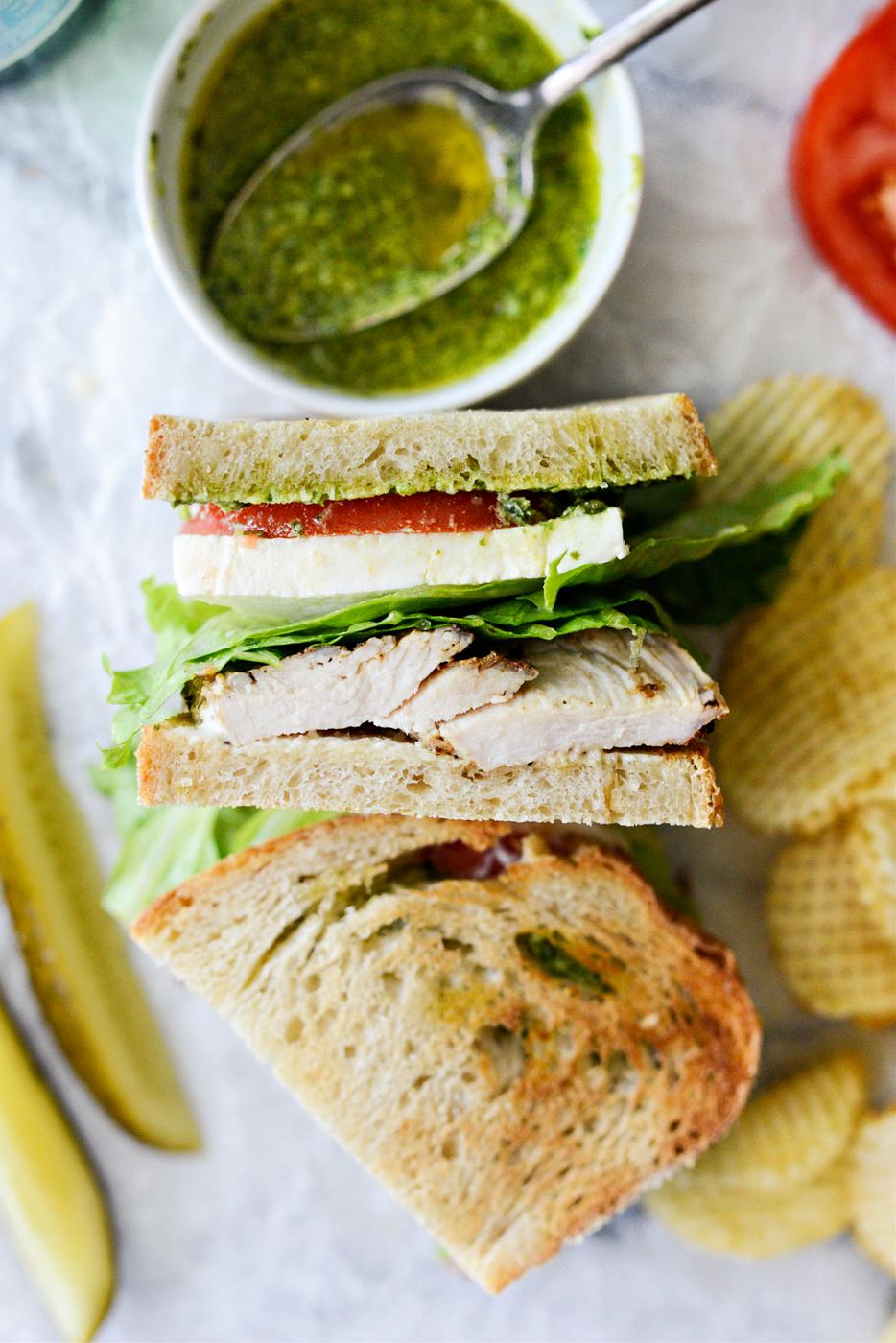 Grilled Turkey Pesto Sandwich at Home