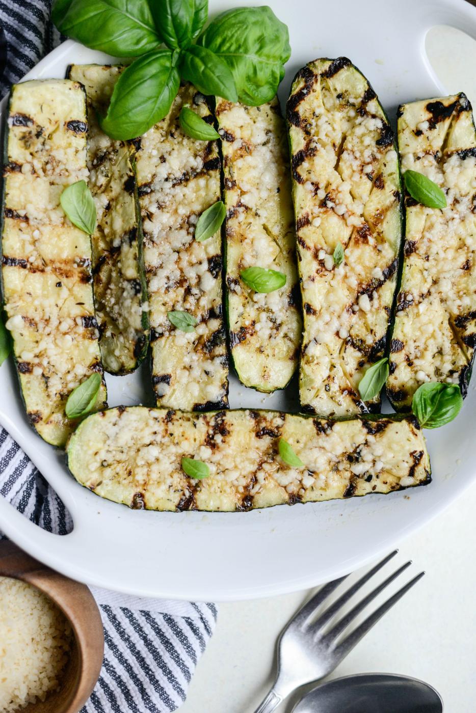 Parmesan: Grilled Zucchini with Lemon, Garlic and