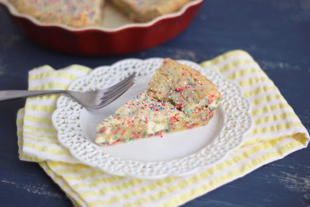 Chocolate Confetti Cookie Pie, White Style