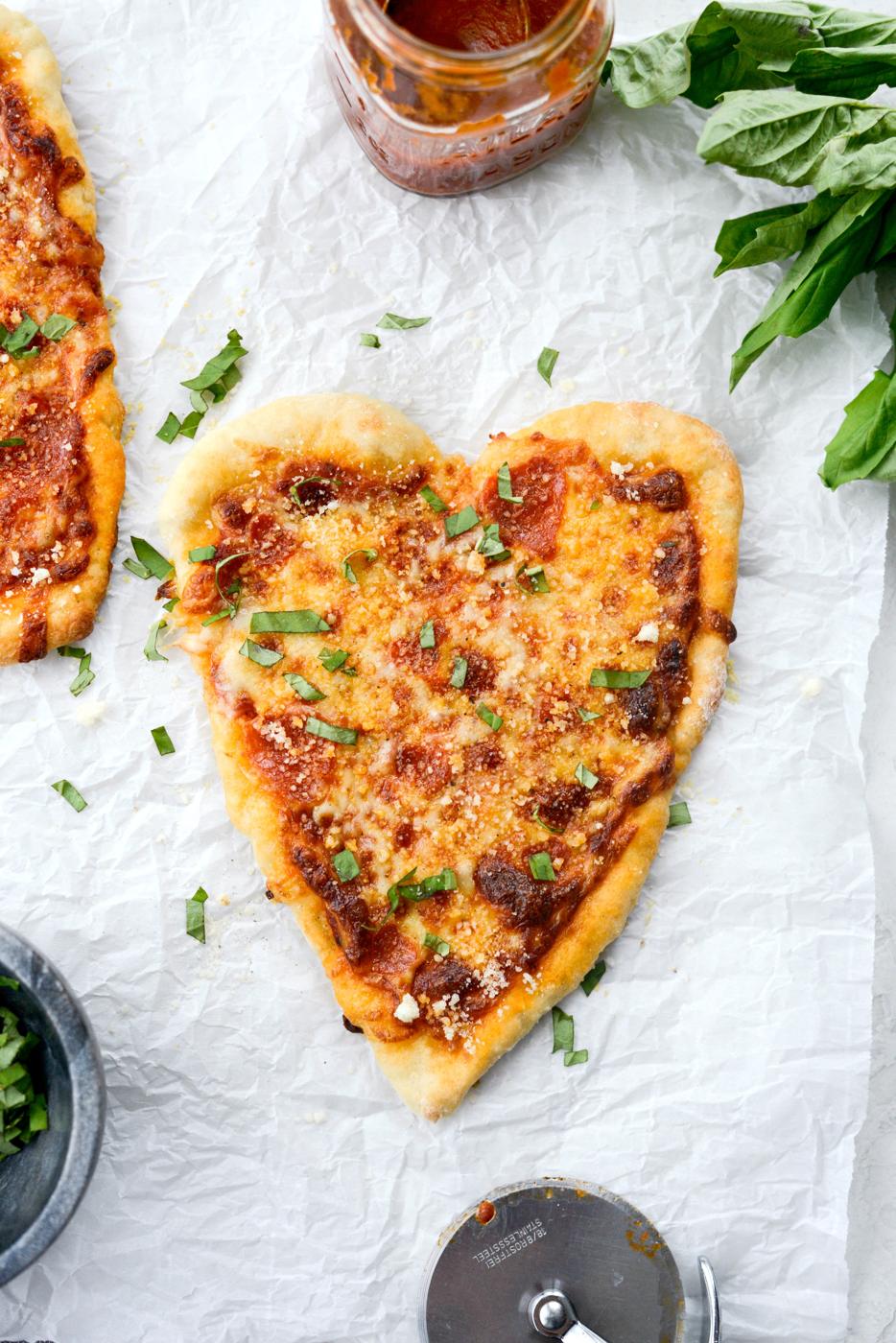 Heart Shaped Personal Pizzas at Home