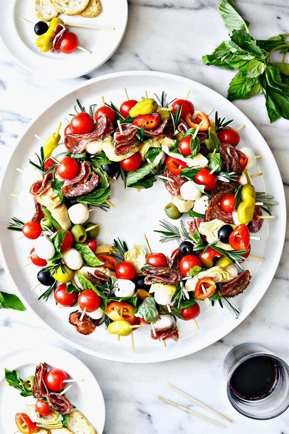 Holiday Antipasto Wreath at Home