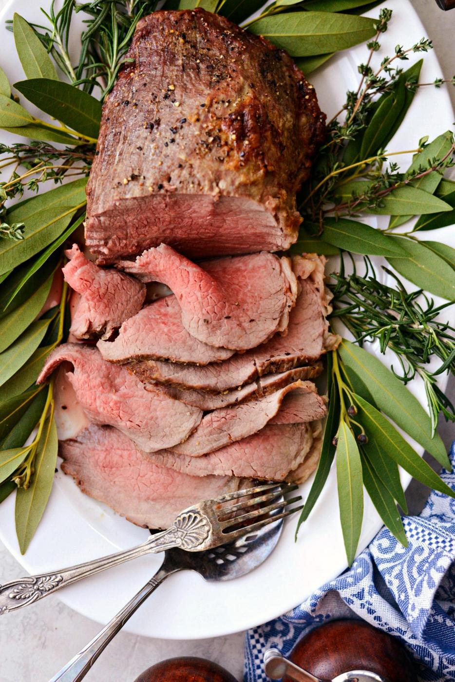 Home Kitchen From-scratch Roast Beef with Straightforward Au jus