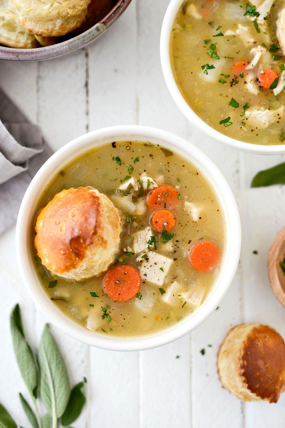 Home Kitchen Kitchen-made Turkey Pot Pie Soup