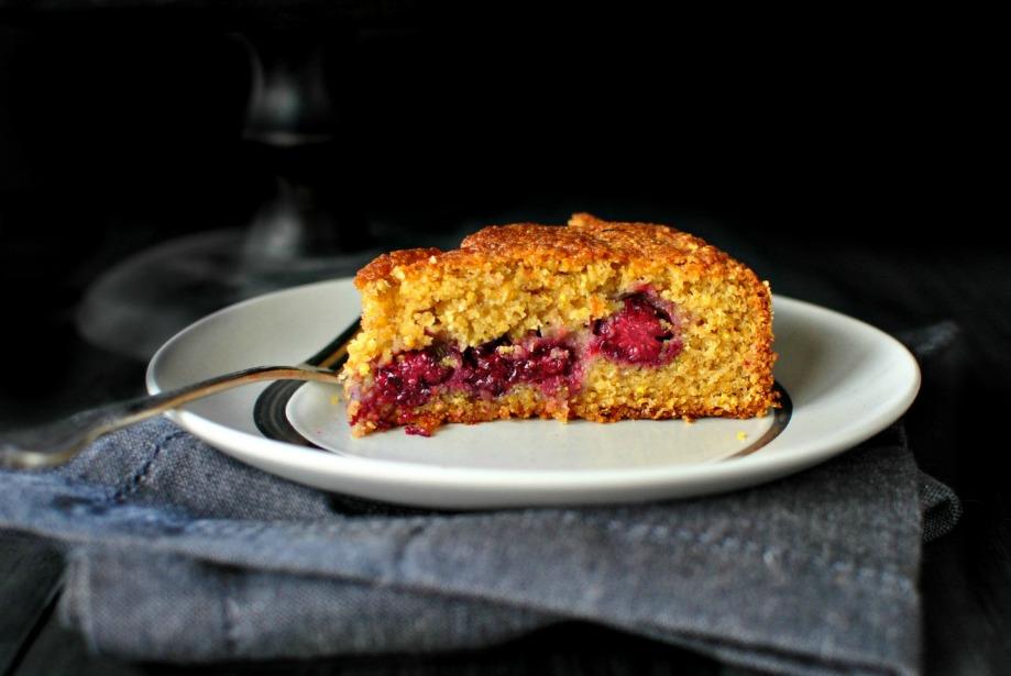 Home Kitchen Honey Butter Blackberry Lemon Polenta Cake
