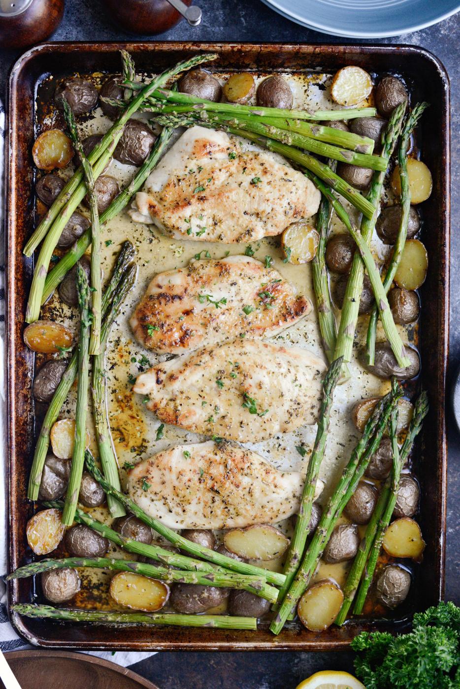 Honey Dijon Chicken Sheet Pan Dinner at Home