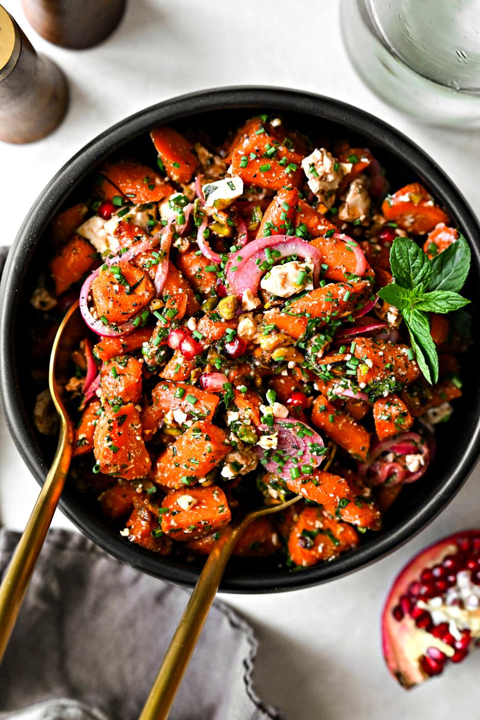 Roasted Carrot Salad, Honey Style