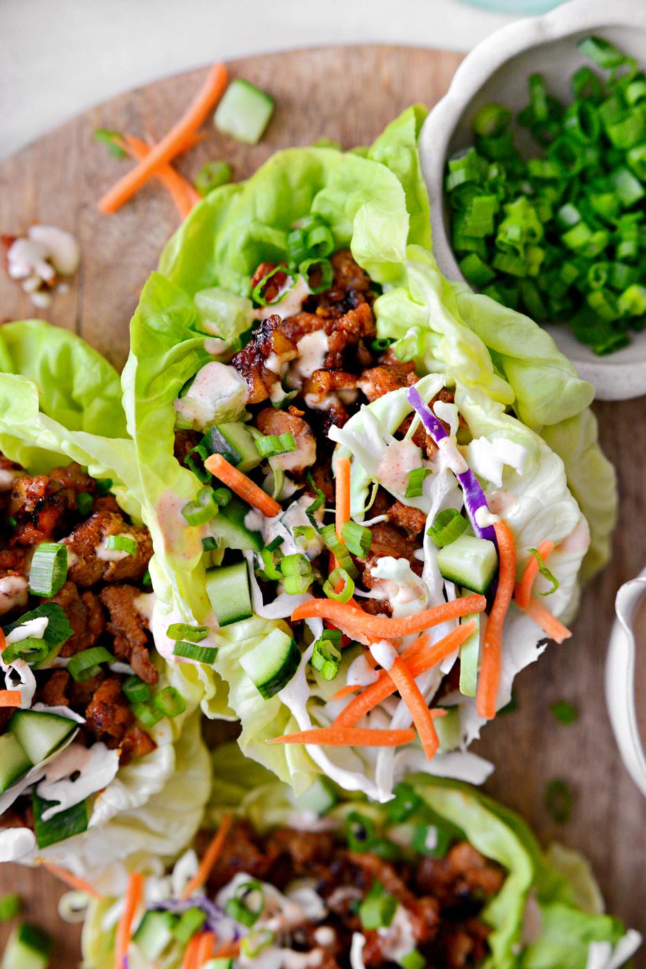 Home Kitchen Hot Honey Chicken Lettuce Wraps
