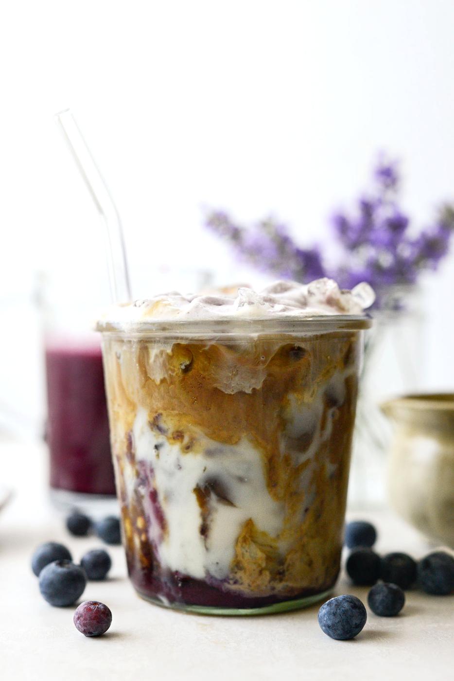 Home Kitchen Iced Blueberry Latte