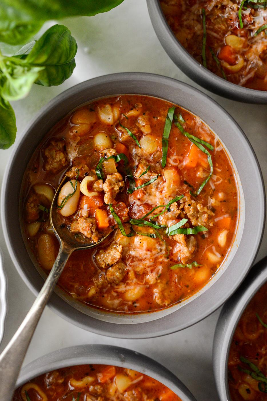 Italian Sausage White Bean Soup at Home