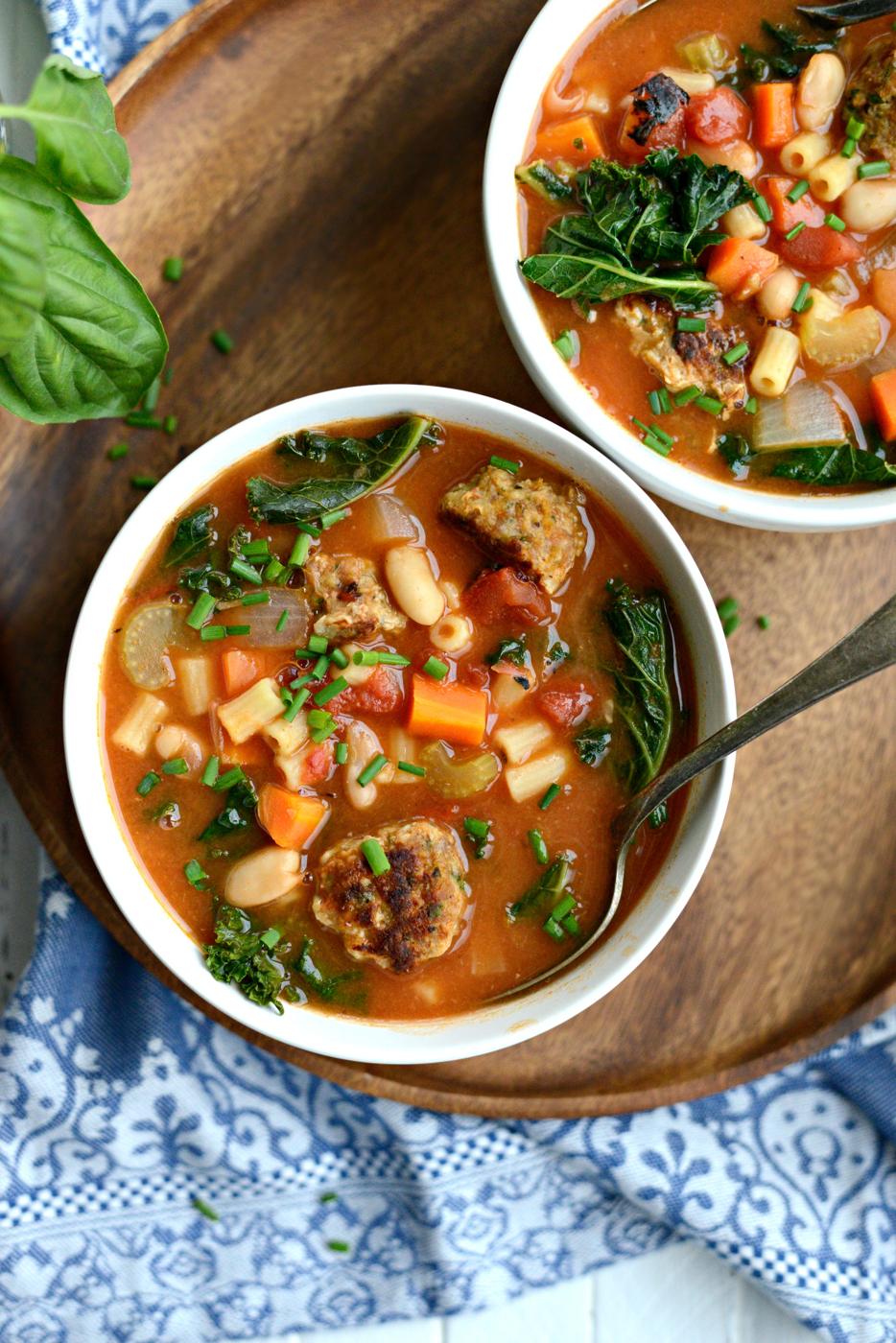 Soup: Italian Turkey Meatball Minestrone