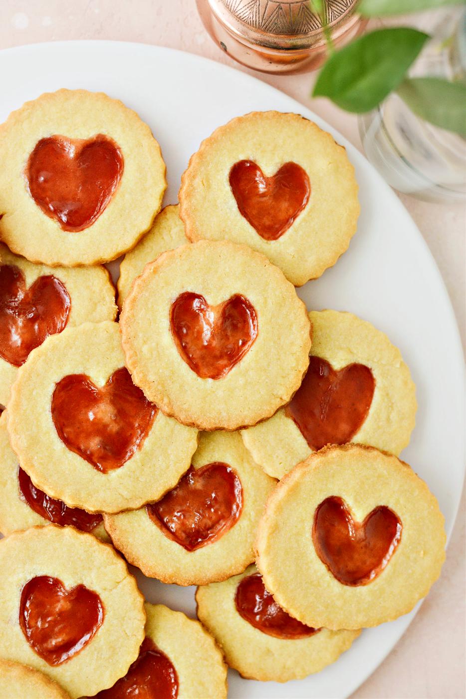 Heart Butter Cookies, Jam Style