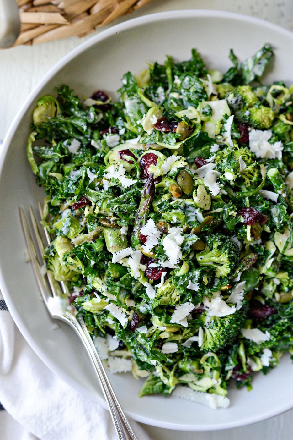 Home Kitchen Kale Brussels Sprout Chopped Salad