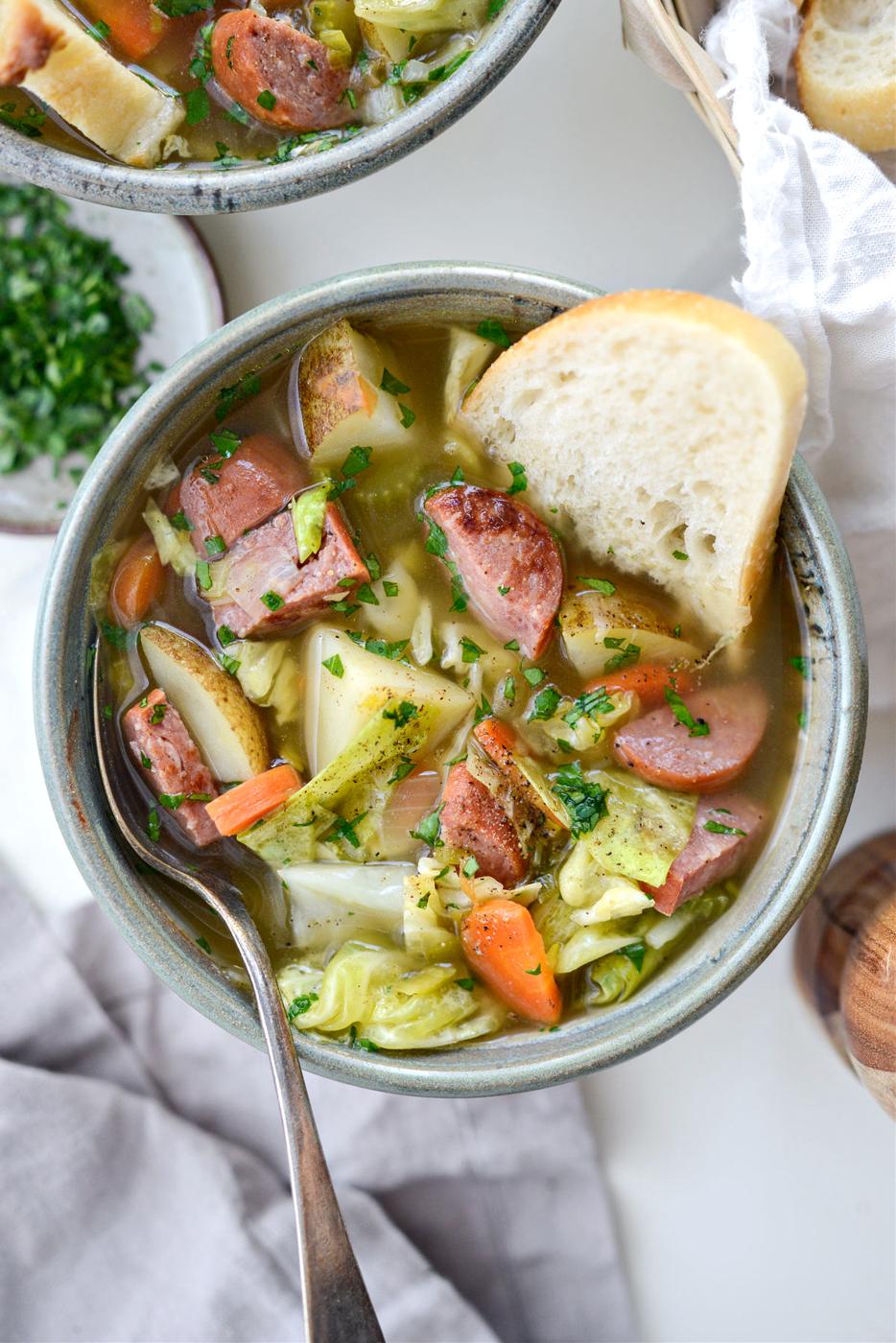 Potato Leek Soup, Kielbasa Style