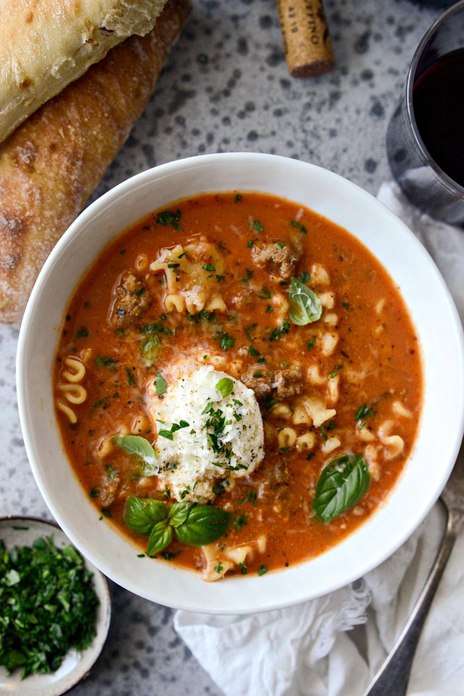 Lasagna Soup at Home