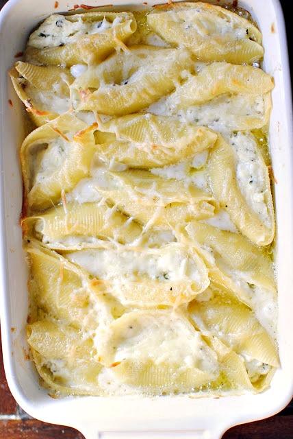 Sauce: Lemon Basil Ricotta Stuffed Shells in a Champagne Cream