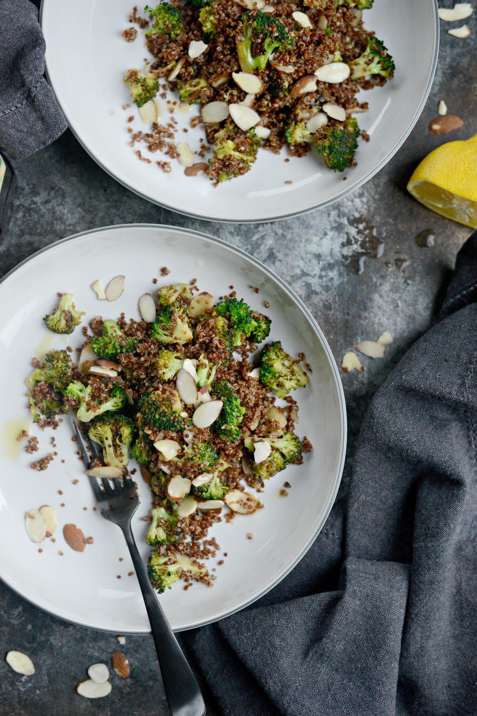 Lemon Broccoli Almond Quinoa, Straightforward Style