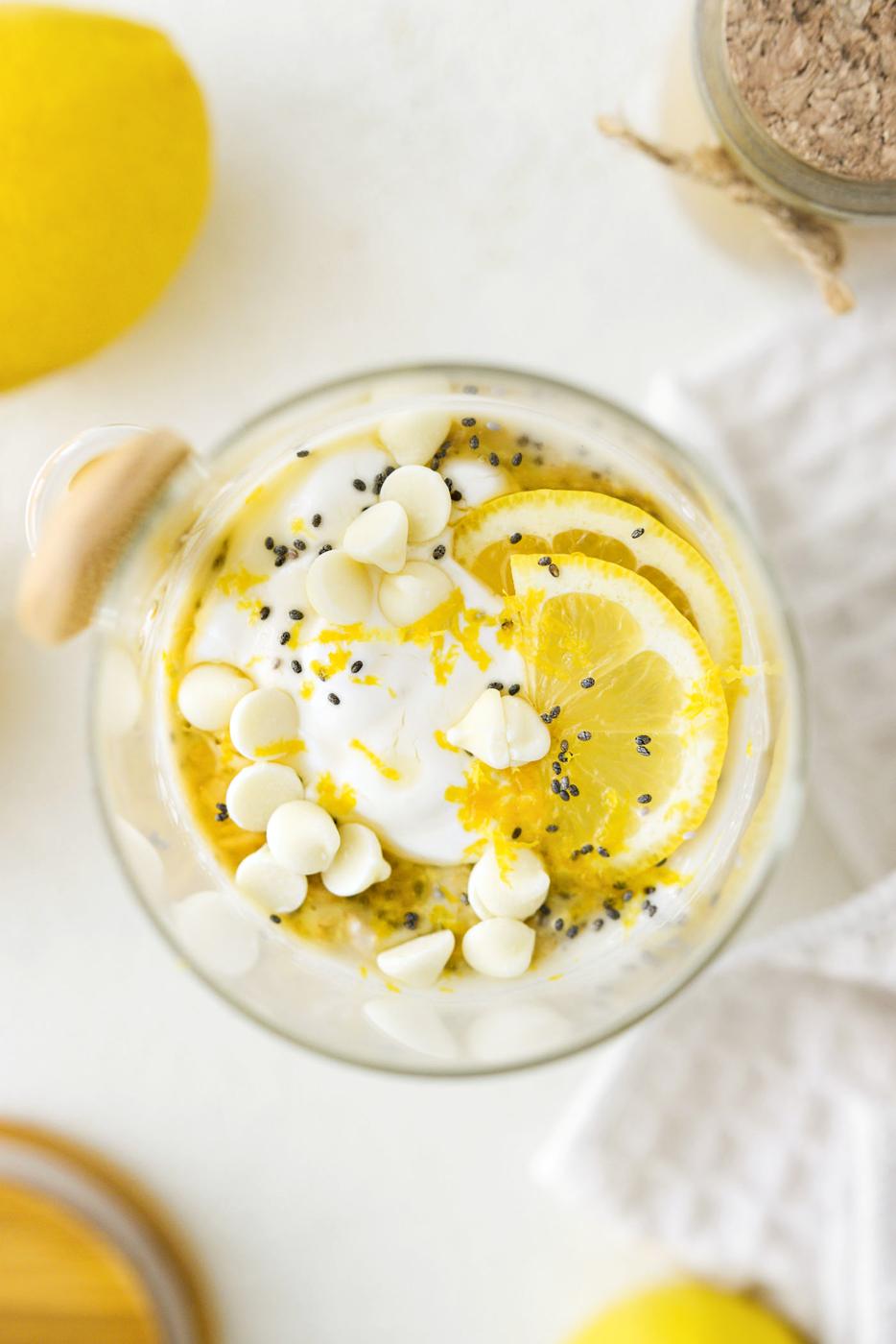 Lemon Cheesecake Overnight Oats at Home