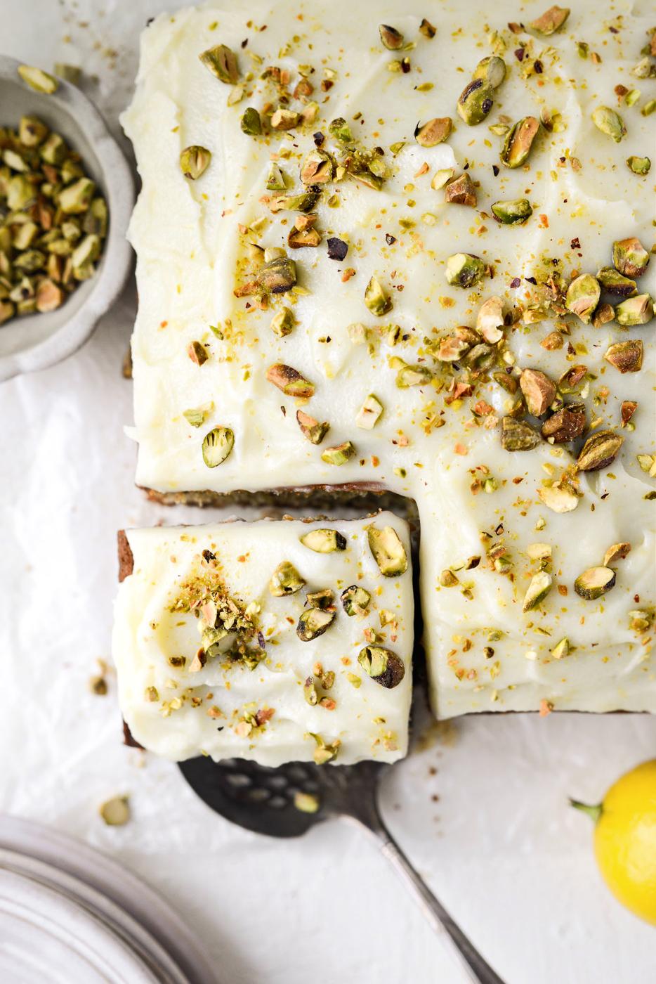 Frosting: Lemon Pistachio Cake with Mascarpone