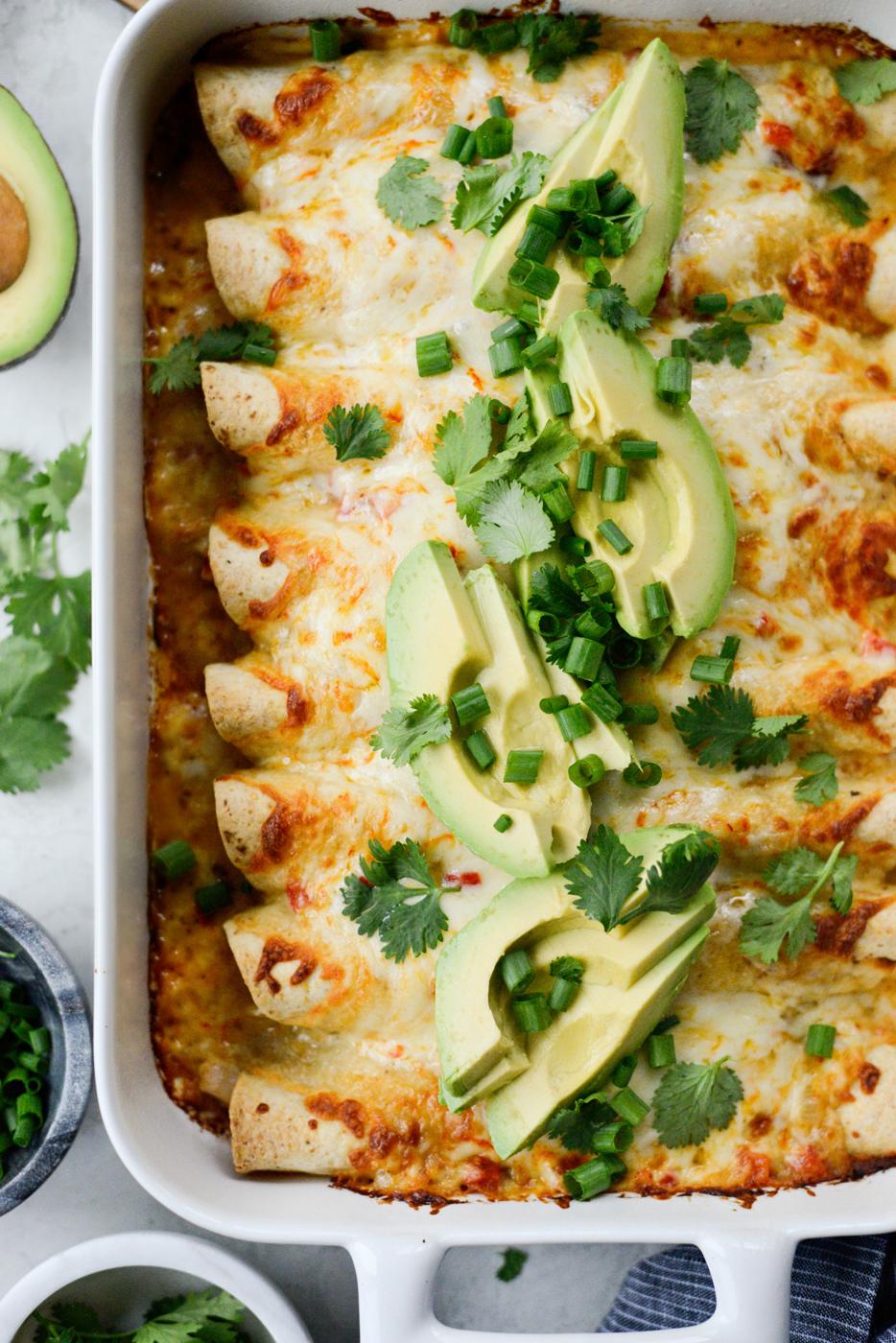 Home Kitchen Lighter Chicken Enchiladas