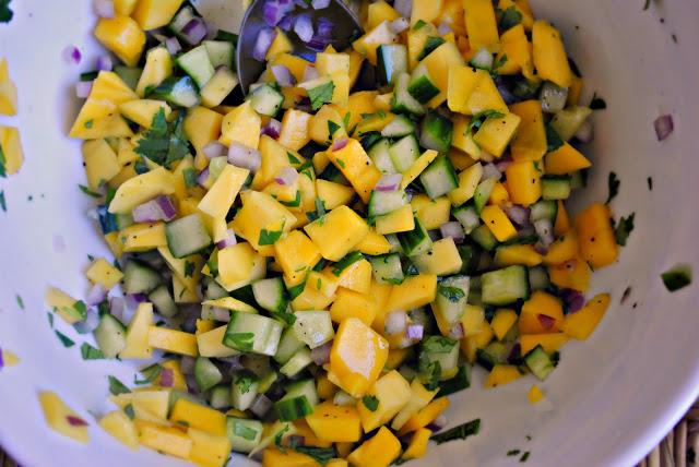 Cucumber Salsa, Mango Style
