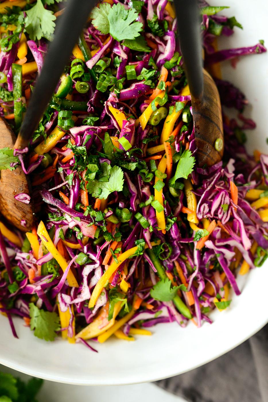 Home Kitchen Mango Poblano Slaw