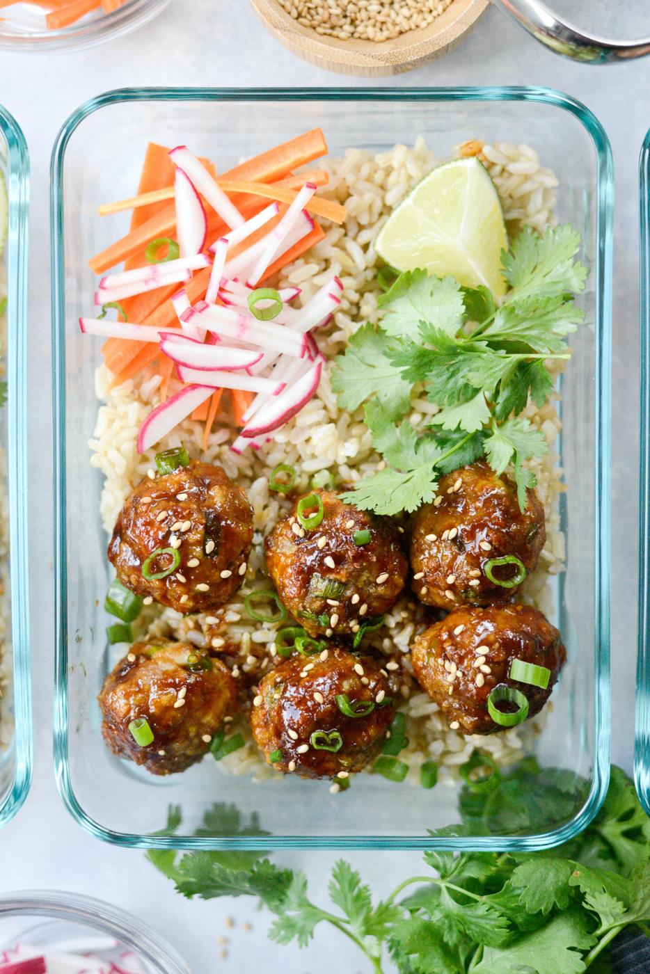 Meatballs (Meal Prep!) with a Maple Sriracha Glaze