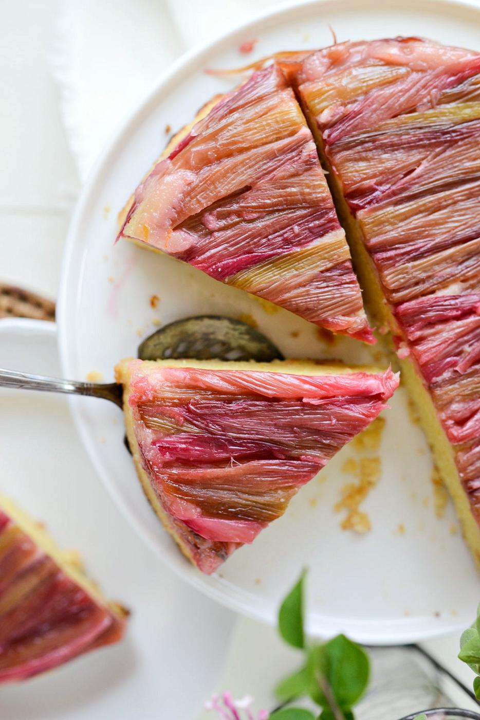 Rhubarb Upside Down Cake, Martha’s Style