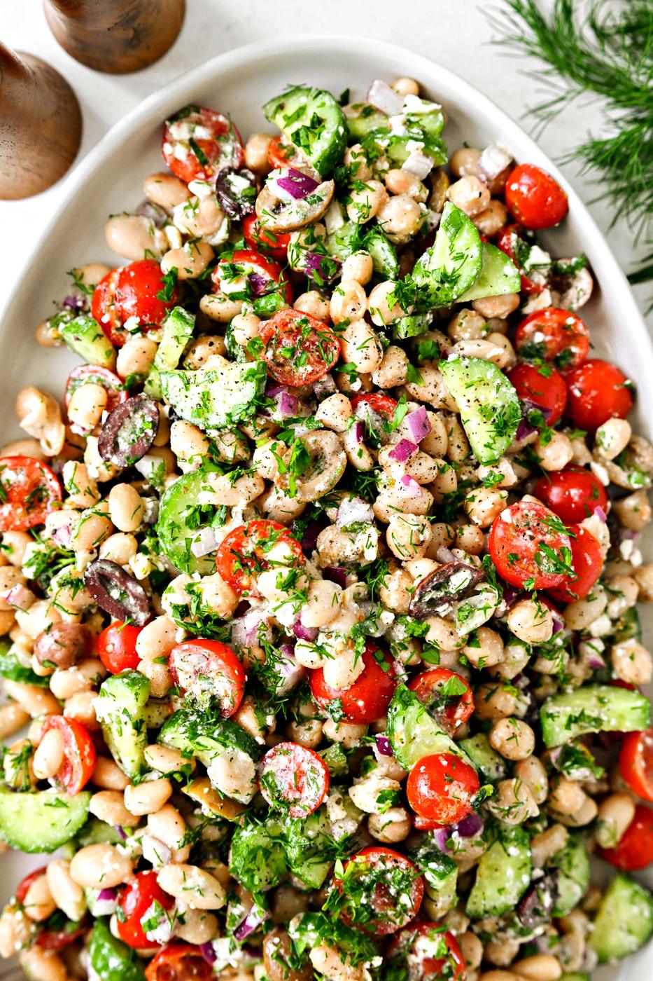 Home Kitchen Mediterranean Dense Bean Salad