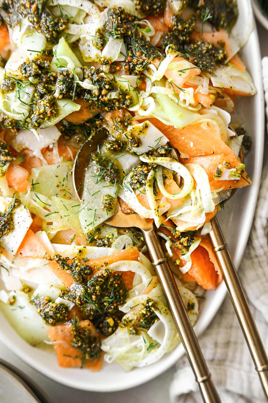 Pistachio Oil Melon Fennel Salad