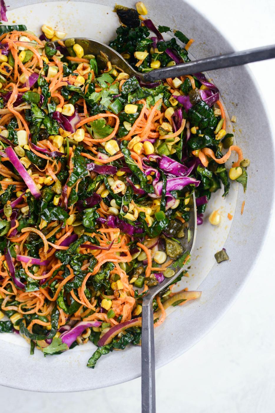 Corn: Mexicali Sweet Potato Noodle Salad with Roasted Poblano and Sweet