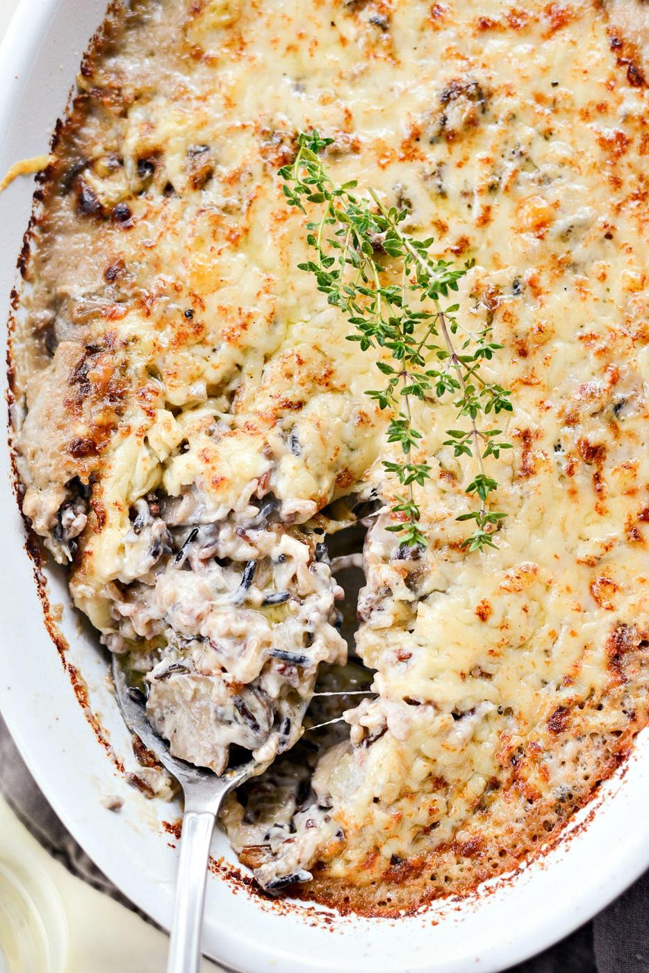 Mushroom Wild Rice Casserole at Home