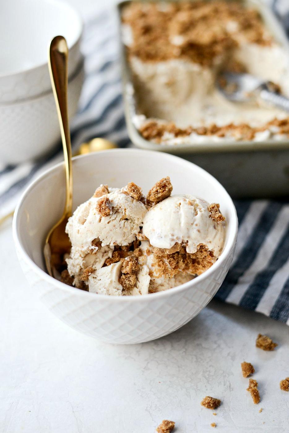 No-Churn Belgium Cookie Butter Ice Cream at Home