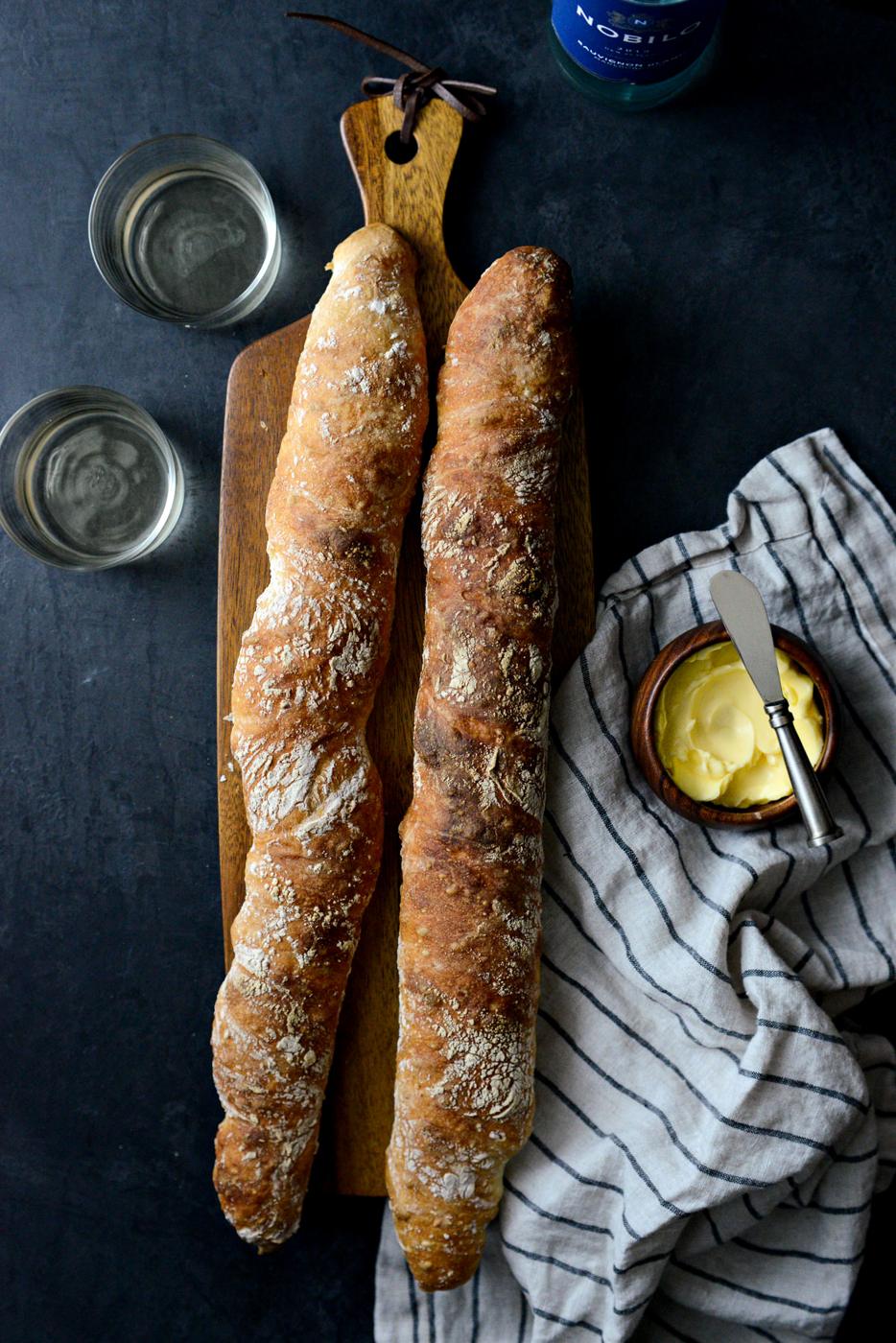 French Bread, No-Knead Style