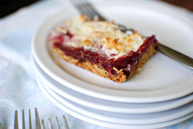 Bars: Oatmeal and Coconut Raspberry