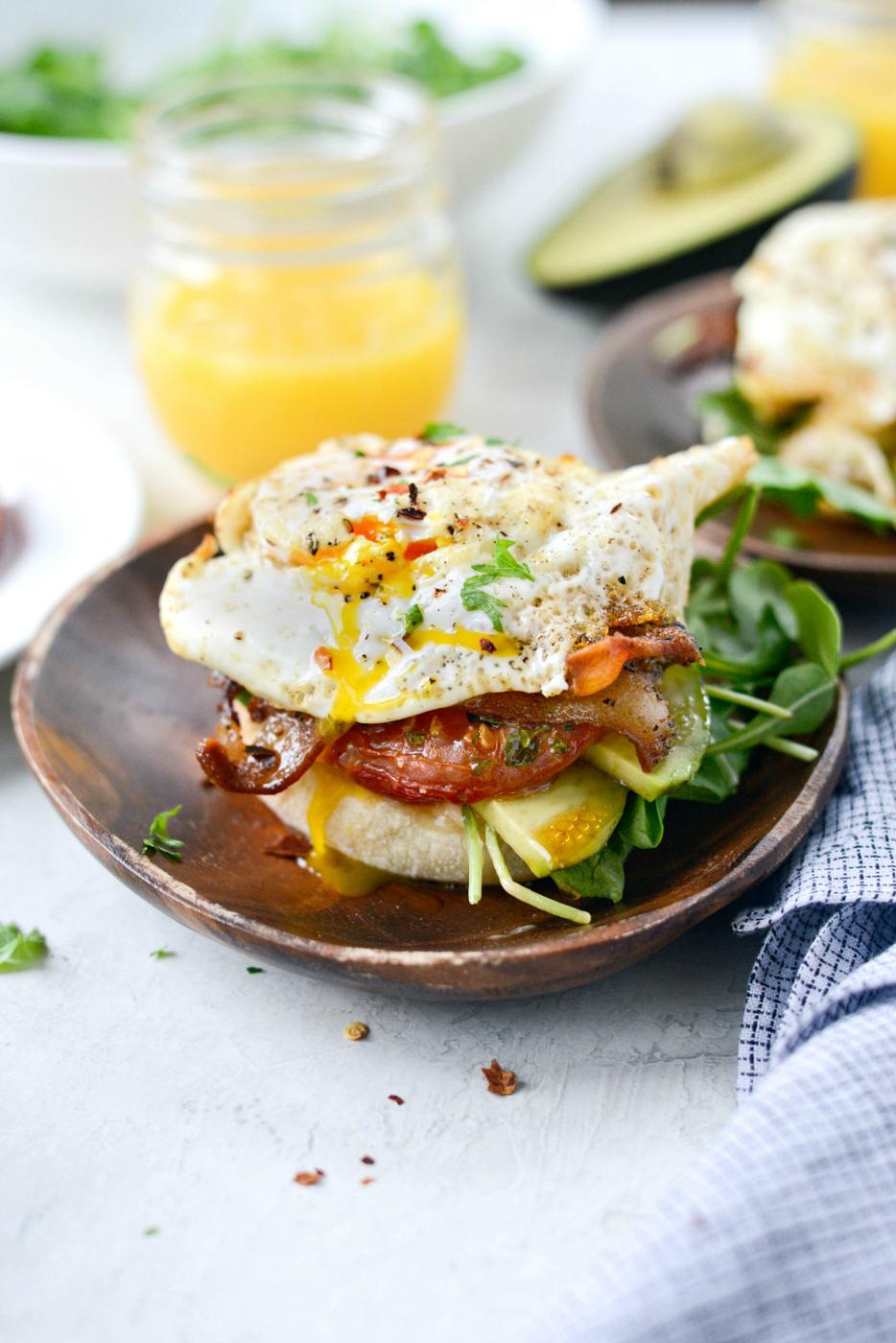 Breakfast BLAT with Spicy Mayo, Open-Faced Style