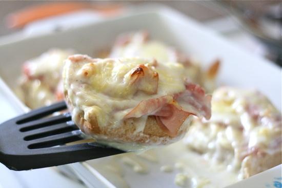 Open Faced Croque Monsieurs at Home