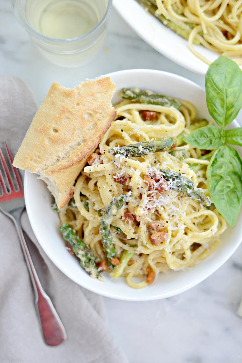 Asparagus Carbonara, Pancetta Style