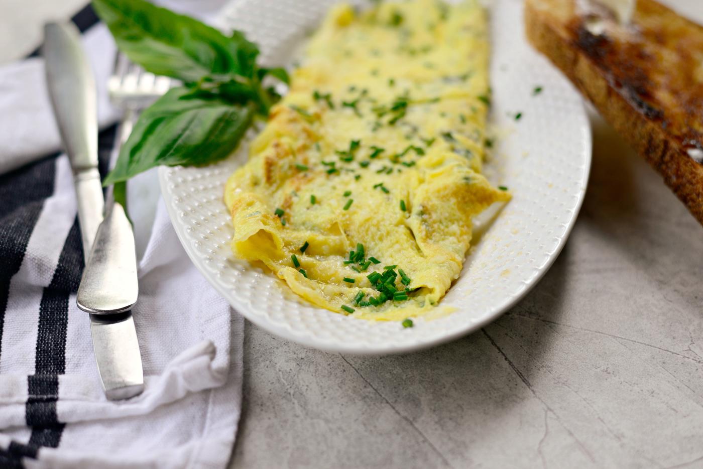 Parmesan Herb Omelet at Home