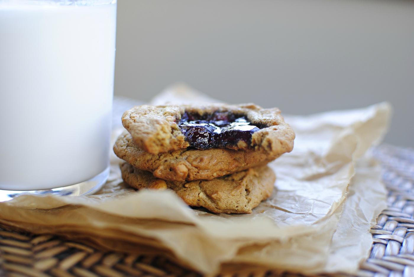 Flourless Peanut Butter Jam Cookies at Home