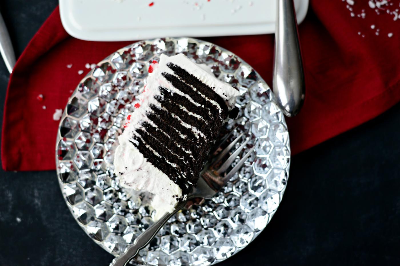 Peppermint Icebox Cake at Home
