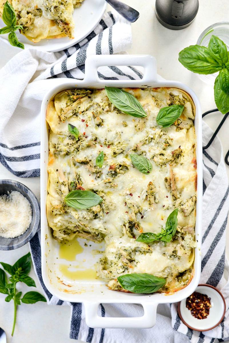 Chicken Ravioli Lasagna, Pesto Style