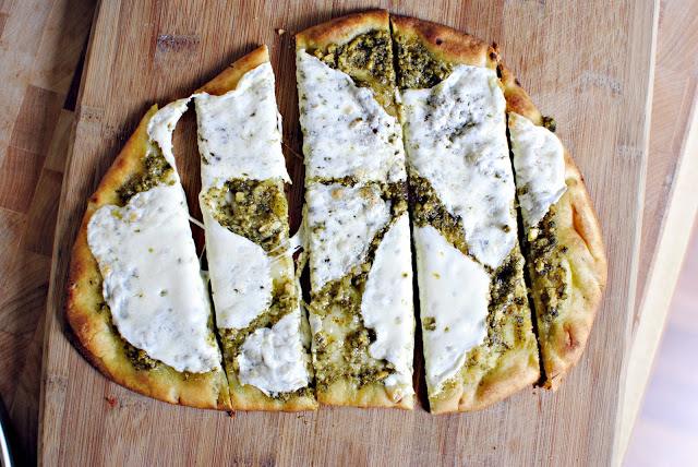 Pesto Tomato Naan Personal Pizzas at Home