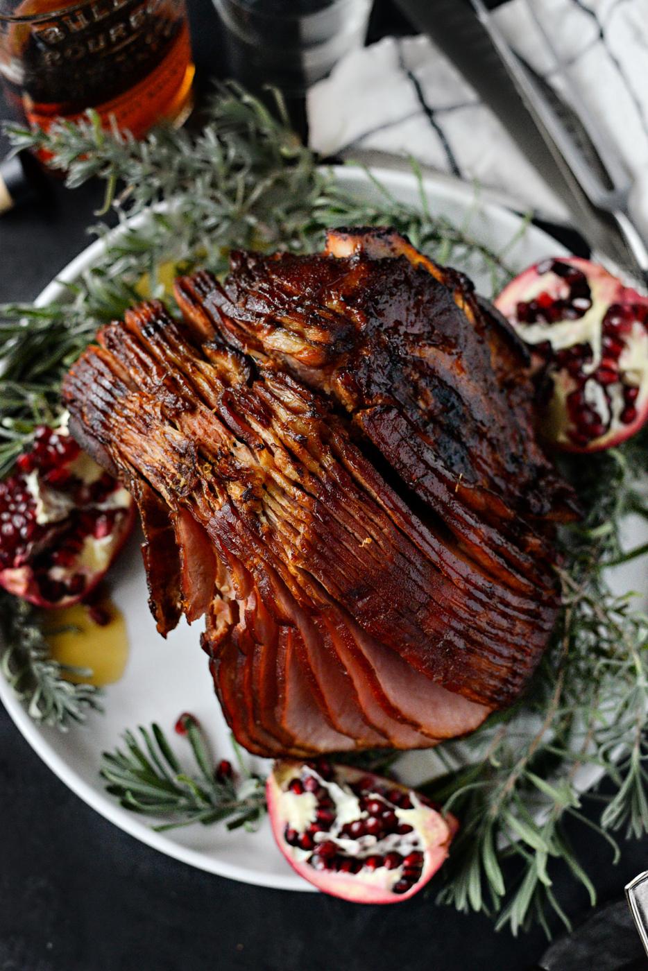 Ham: Pomegranate Bourbon Glazed