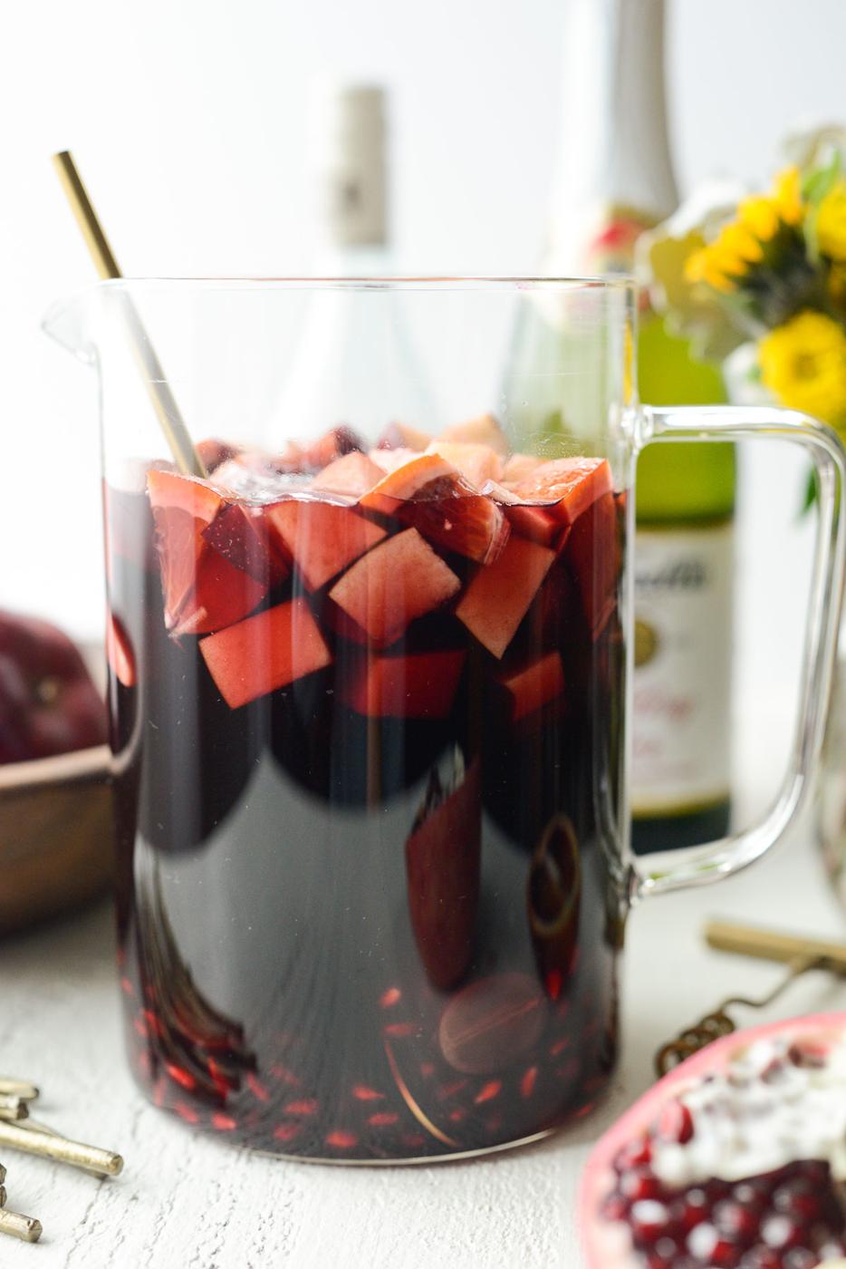 Sparkling Apple Cider Sangria, Pomegranate Style