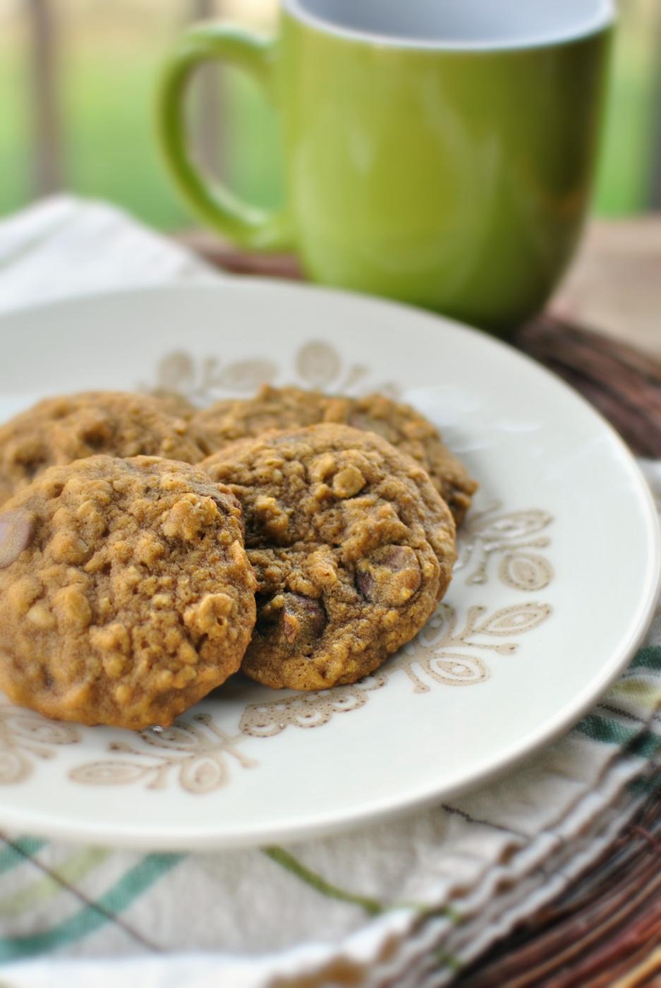Home Kitchen Pumpkin Oatmeal Chocolate Chip Cookies