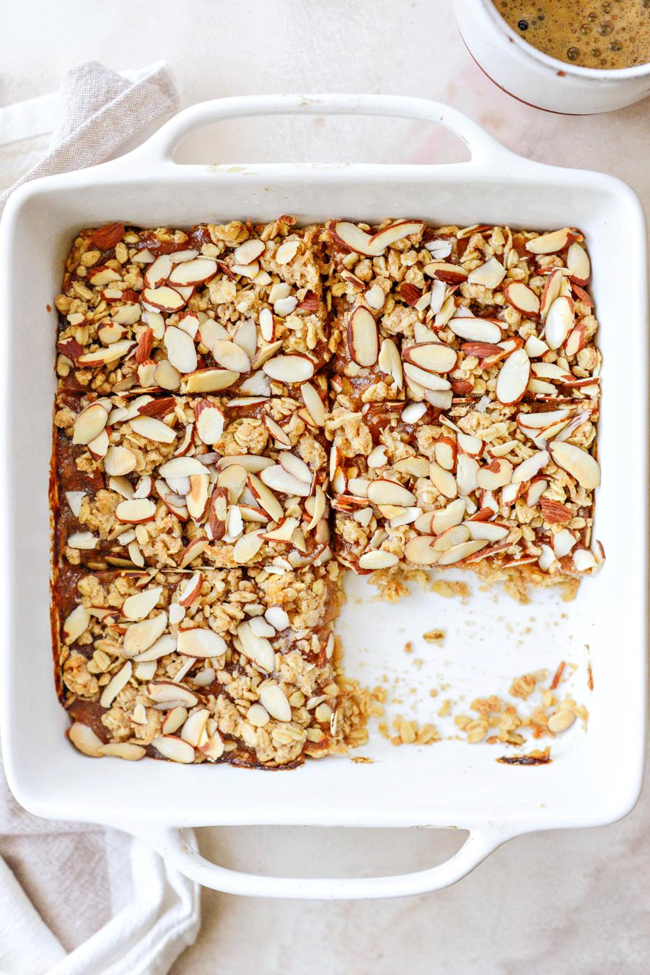 Home Kitchen Almond Rhubarb Jam Bars