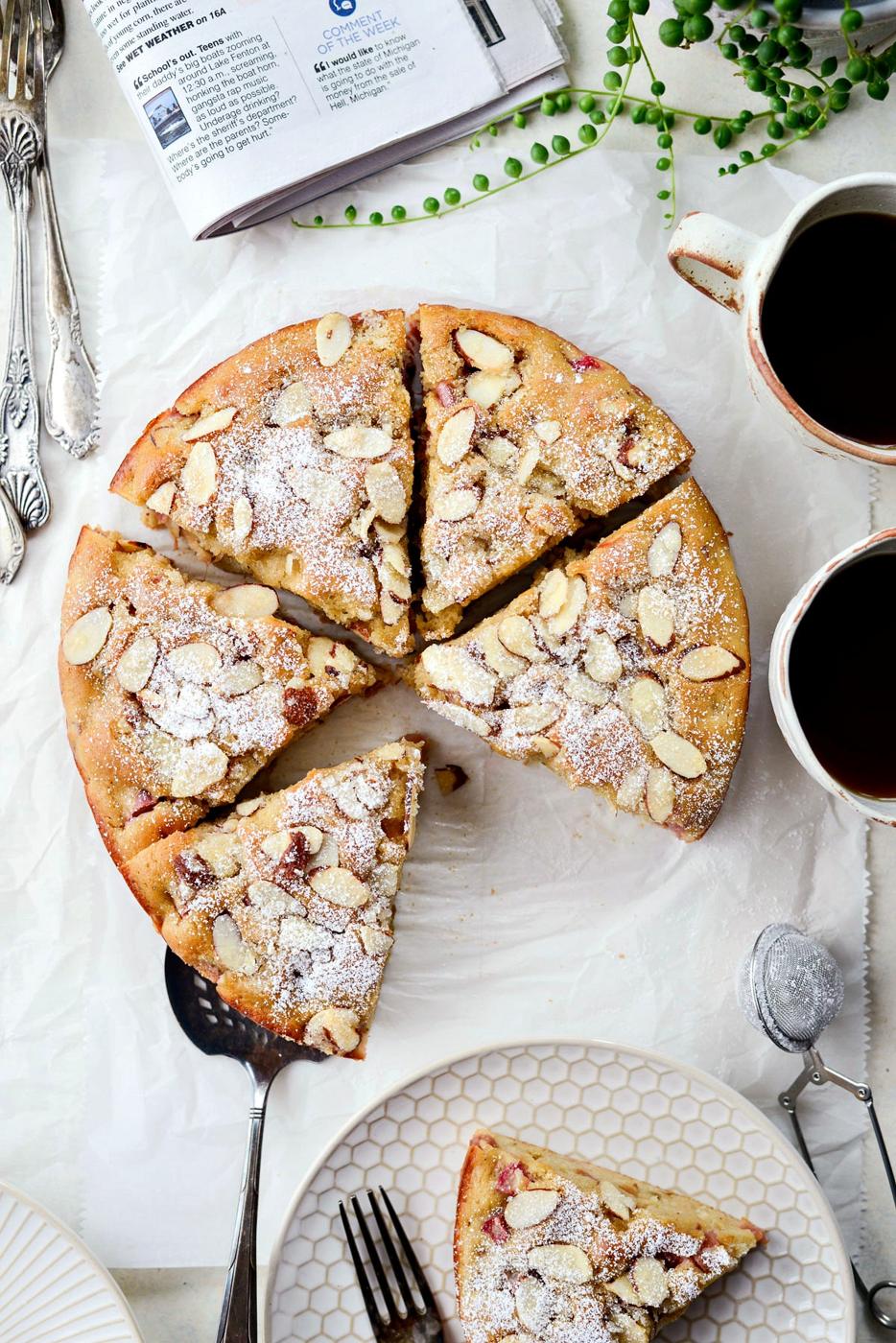 Rhubarb Almond Cake at Home