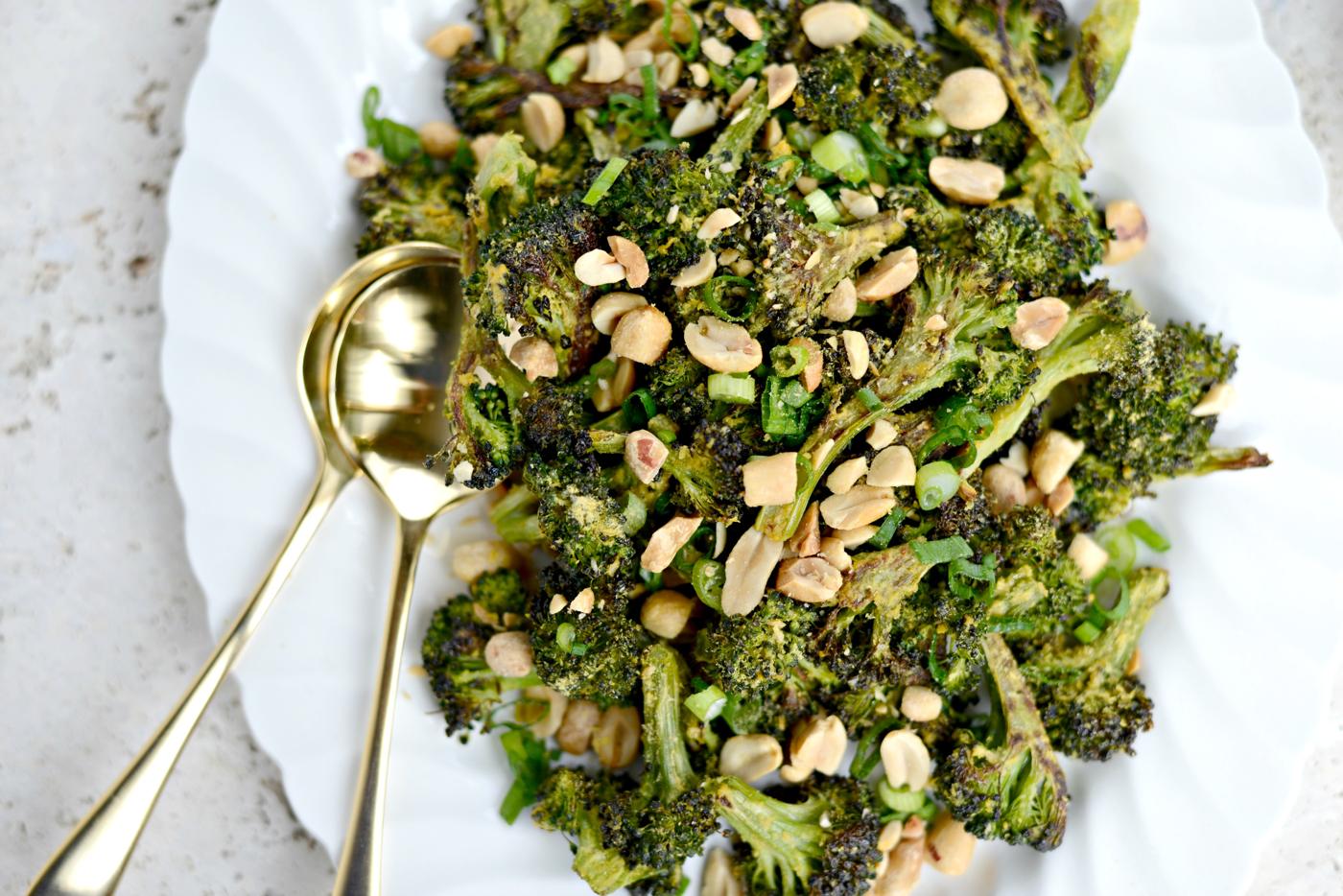 Broccoli with Peanuts, Roasted Style